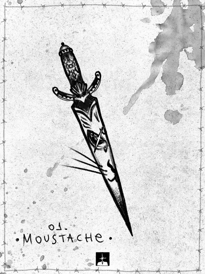 Moustache dagger